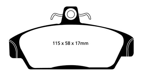 EBC Green Stuff Brake Pads - Front for MG TF