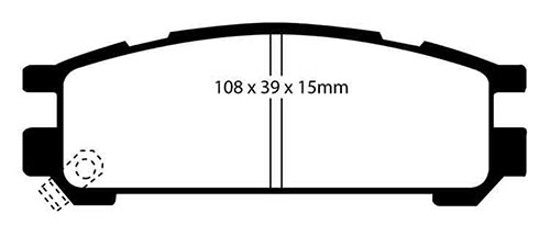 EBC Green Stuff Brake Pads - Rear for Subaru Forester