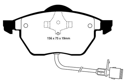 EBC Green Stuff Brake Pads - Front for Audi 100