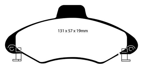 EBC Green Stuff Brake Pads - Front for Ford Escort Mk 6