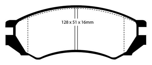 EBC Green Stuff Brake Pads - Front for Nissan Almera