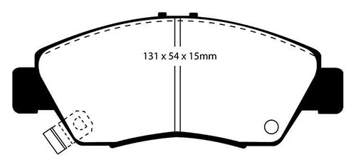 EBC Green Stuff Brake Pads - Front for Honda Civic Mk 5