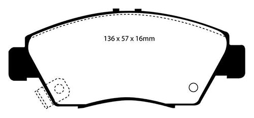 EBC Green Stuff Brake Pads - Front for Honda CR-X