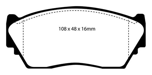 EBC Green Stuff Brake Pads - Front for Nissan 100NX