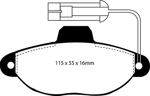 EBC Green Stuff Brake Pads - Front for Fiat Punto