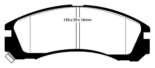 EBC Green Stuff Brake Pads - Front for Mitsubishi Lancer