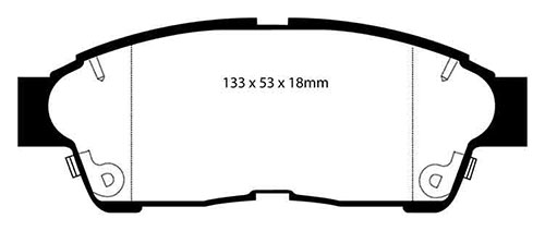 EBC Green Stuff Brake Pads - Front for Toyota Celica