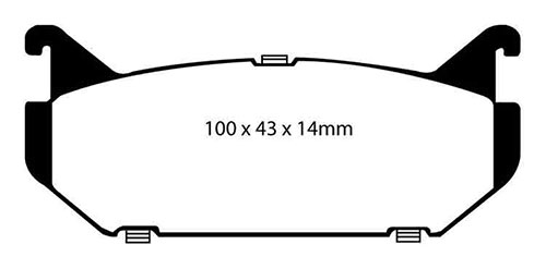 EBC Green Stuff Brake Pads - Rear for Mazda 626
