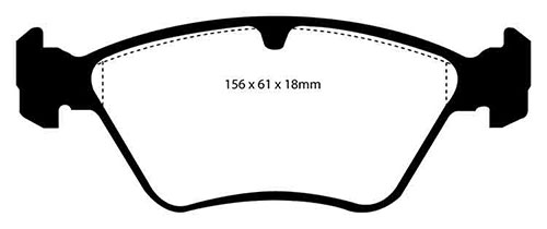 EBC Green Stuff Brake Pads - Front for Vauxhall Calibra