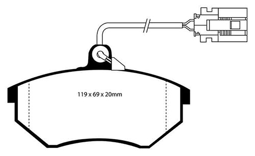 EBC Green Stuff Brake Pads - Front for VW Golf Mk 3 (1H)