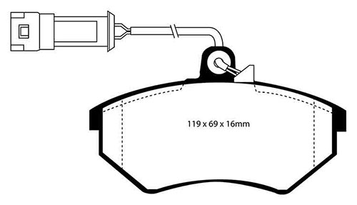 EBC Green Stuff Brake Pads - Front for VW Golf Mk 3 (1H)