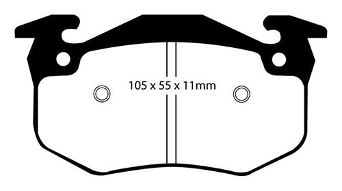 EBC Green Stuff Brake Pads - Rear for Renault Scenic