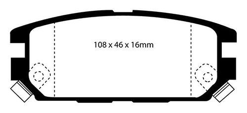 EBC Green Stuff Brake Pads - Rear for Mitsubishi Galant