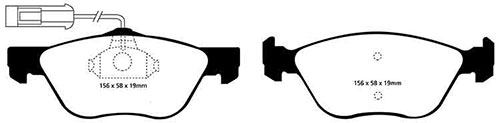 EBC Red Stuff Brake Pads - Front for Alfa Romeo GTV