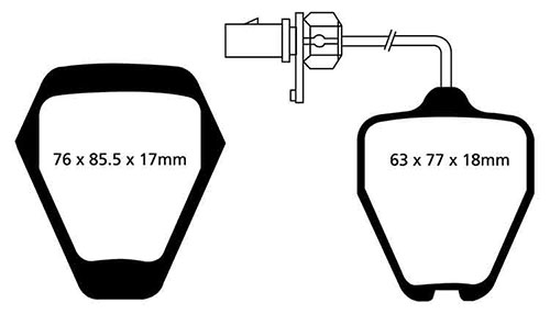 EBC Red Stuff Brake Pads - Front for Audi A6 (4B)