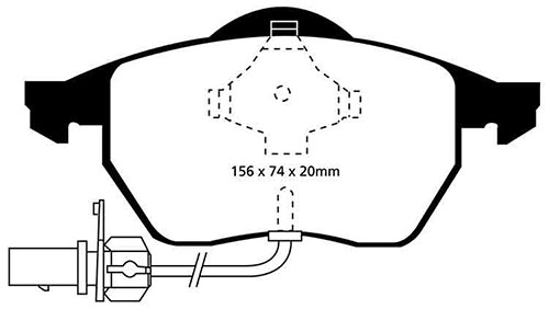 EBC Red Stuff Brake Pads - Front for Audi A4 (8D)