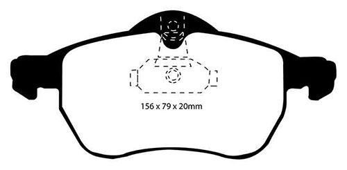 EBC Red Stuff Brake Pads - Front for Vauxhall Vectra Mk 2 (B)