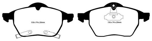 EBC Red Stuff Brake Pads - Front for Saab 9-5