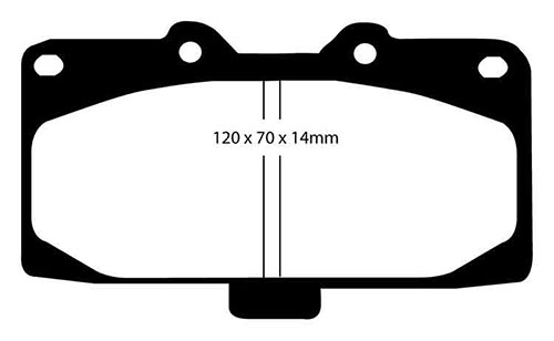 EBC Red Stuff Brake Pads - Front for Mitsubishi 3000GT