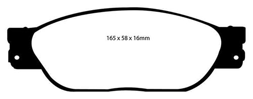 EBC Red Stuff Brake Pads - Front for Jaguar S-Type
