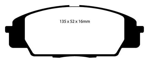 EBC Red Stuff Brake Pads - Front for Honda Civic Mk 8