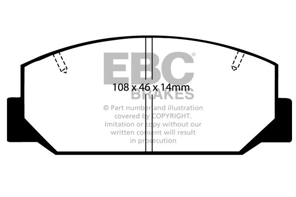 EBC Ultimax Brake Pads - Front for Toyota Celica