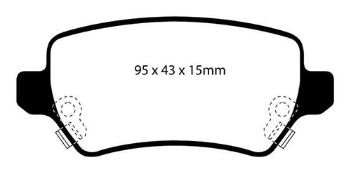 EBC Red Stuff Brake Pads - Rear for Vauxhall Astra Mk 5 (H)