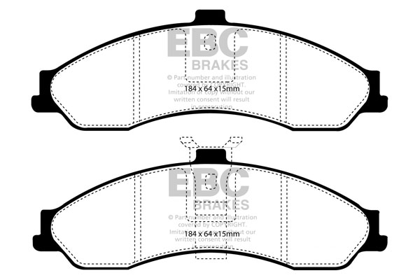 EBC Red Stuff Brake Pads - Front for Vauxhall Monaro