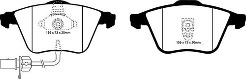 EBC Red Stuff Brake Pads - Front for Audi A6 (4B)