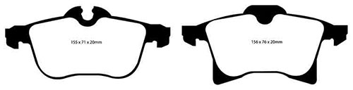 EBC Red Stuff Brake Pads - Front for Vauxhall Astra Mk 5 (H)