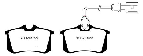 EBC Red Stuff Brake Pads - Rear for Audi A4 (8E/8H)