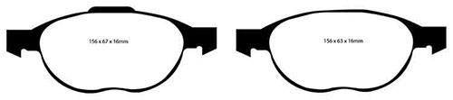 EBC Red Stuff Brake Pads - Front for Volvo S40
