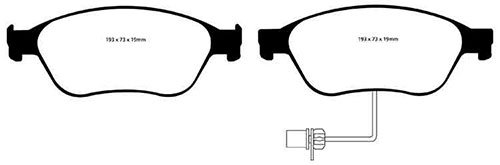 EBC Red Stuff Brake Pads - Front for Audi A8 (4E)