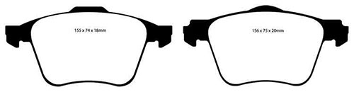 EBC Red Stuff Brake Pads - Front for Volvo V60