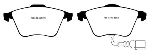 EBC Red Stuff Brake Pads - Front for Audi A3 (8P)