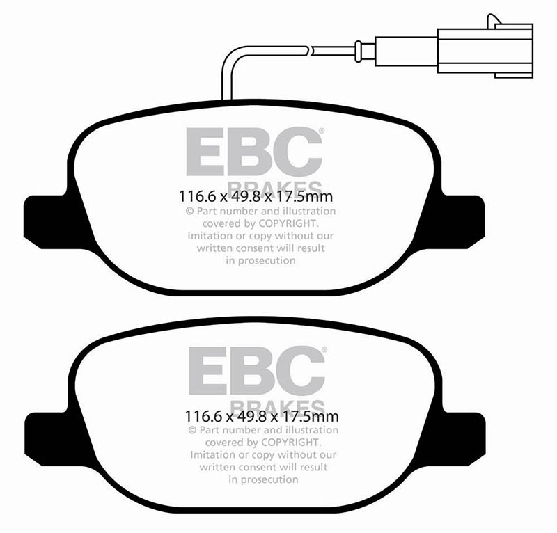 EBC Red Stuff Brake Pads - Rear for Alfa Romeo Giulietta