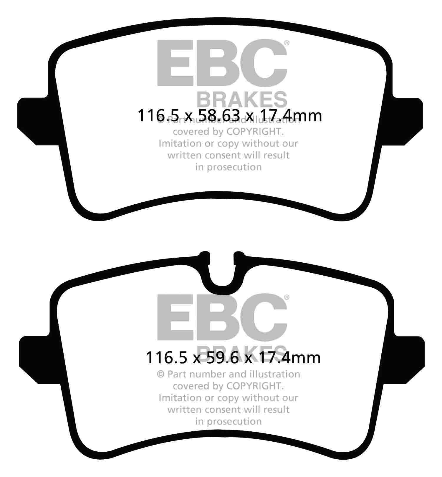 EBC Red Stuff Brake Pads - Rear for Audi A7 (4G)