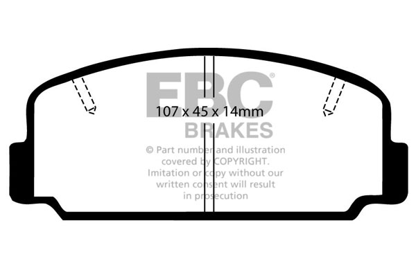 EBC Ultimax Brake Pads - Front for Toyota Celica