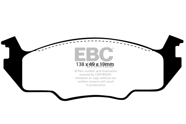 EBC Ultimax Brake Pads - Front for VW Golf Mk 1 (17)