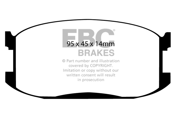 EBC Ultimax Brake Pads - Front for Mazda 323