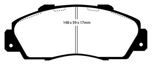 EBC Red Stuff Brake Pads - Front for Rover 600