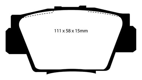 EBC Red Stuff Brake Pads - Rear for Honda NSX
