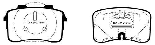 EBC Red Stuff Brake Pads - Front for Audi V8