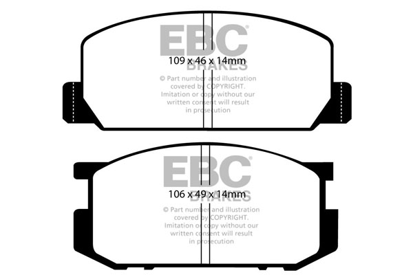 EBC Ultimax Brake Pads - Front for Toyota Celica