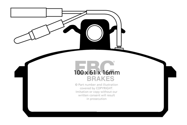 EBC Ultimax Brake Pads - Front for Lancia Prisma