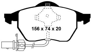 EBC Yellow Stuff Brake Pads - Front for Audi A6 (4B)