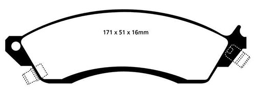 EBC Yellow Stuff Brake Pads - Front for Aston Martin V8