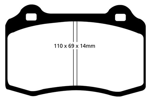 EBC Yellow Stuff Brake Pads - Rear for Volvo V70