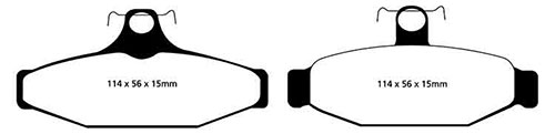 EBC Yellow Stuff Brake Pads - Rear for Aston Martin Virage