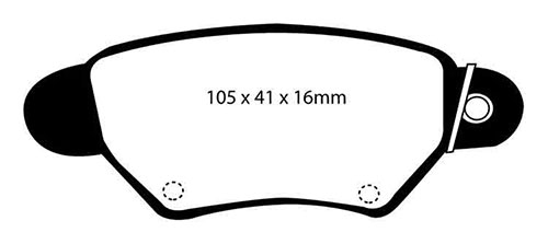 EBC Yellow Stuff Brake Pads - Rear for Vauxhall Zafira